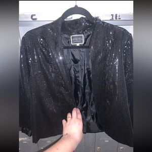 Black sequin blazer - Bershka